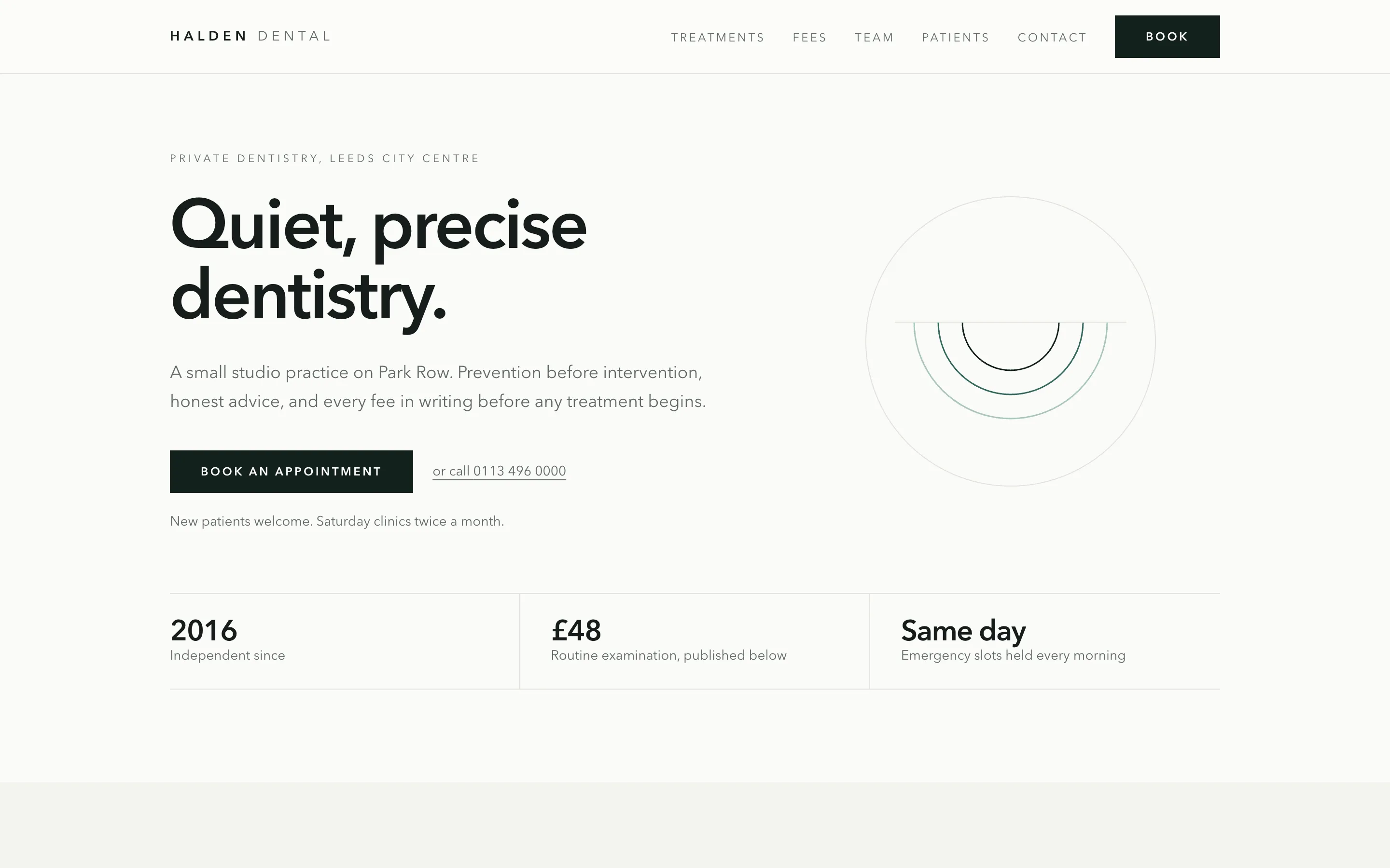 Halden Dental website, Private Dental Studio