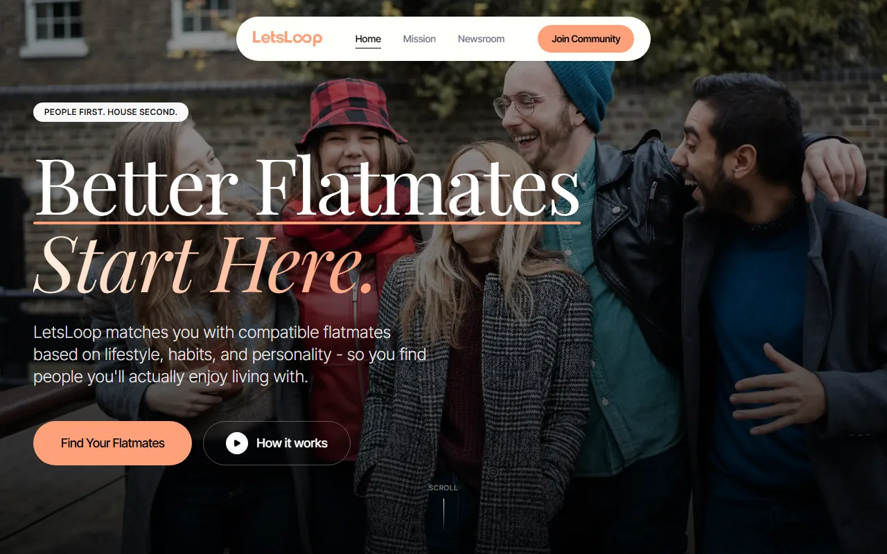 LetsLoop website, Community App